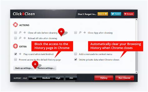 Browser Cleaner allows to clear all traces of your browser activity. . Clickclean download